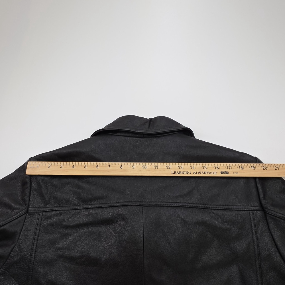 Quiet Luxury Eddie Bauer Leather Car Coat Men’s XL/XXL Black Rare SAMPLE... - Picture 9 of 10